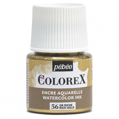 Akvarelový atrament COLOREX, rich gold 45 ml