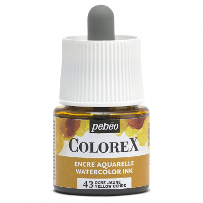 Akvarelový atrament COLOREX, yellow ochre 45 ml