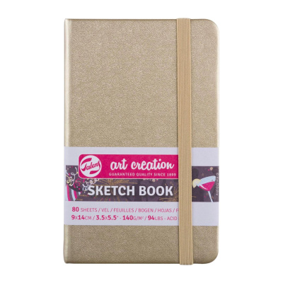 Art book, Art Creation, blok na skicovanie, 9 x 14 cm, zlatý