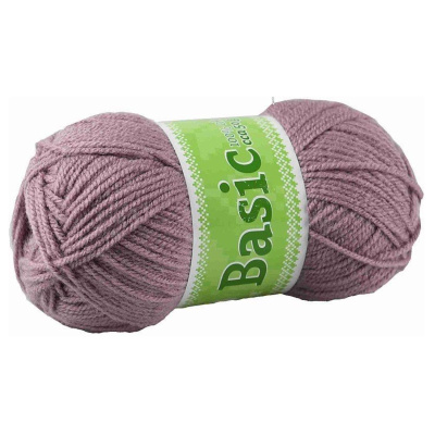 Basic, akrylová priadza, 50 g, cca 150 m, 1127 popolavá starorúžová
