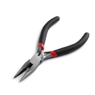 Bižutérne kliešte - kombinované čierne, polkruhové so zúbkami a štiepacie