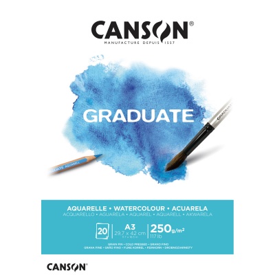 CANSON Skicár Graduate Aquarelle, 250g, 20 listov A3