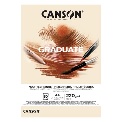 CANSON Skicár Graduate Mixed Media A4, 220 g, 30 listov