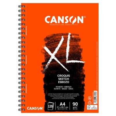 CANSON Skicár XL Croquis skicák A4, 90g/m2, 120 listov