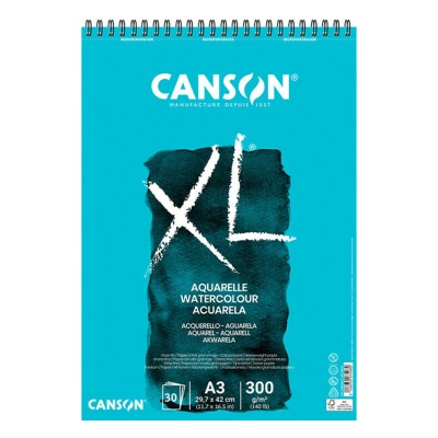 CANSON XL Akvarelový skicár CP, A3, 300g, 20 listov, biely