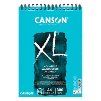 CANSON XL Akvarelový skicár CP, A4, 300g, 30 listov, biely