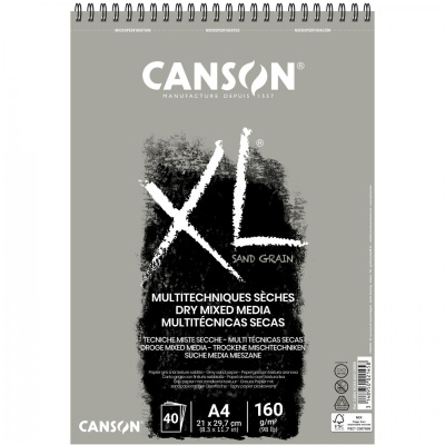 CANSON XL Dry Mixed Media Sand grain, A4, 160 g, 40 listov