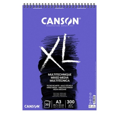 CANSON XL Mixmédia blok, A3 300g/m2, 30 listov