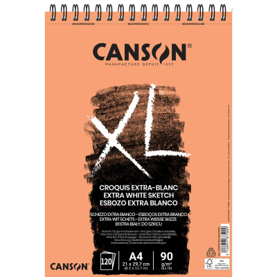 CANSON XL Sketch Extra blanc, A4 90g, 120 listov 