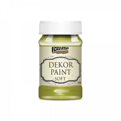 Dekor Paint Soft 100 ml, žltozelená