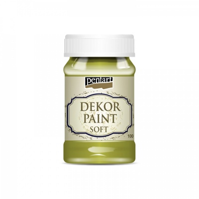 Dekor Paint Soft 100 ml, žltozelená