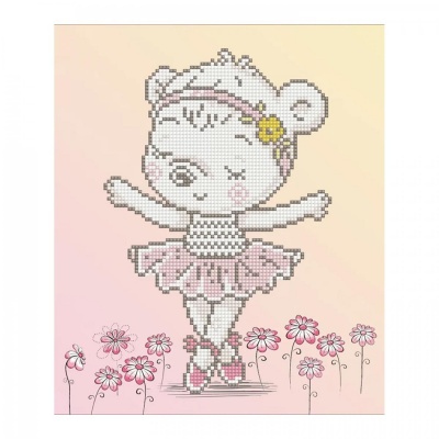 Diamond dotz, Ballet Bear, 32 x 32 cm