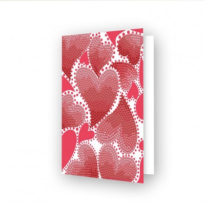 Diamond dotz, Hearts Swirl, pohľadnica