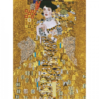Diamond dotz, Woman in gold, 91 x 67 cm
