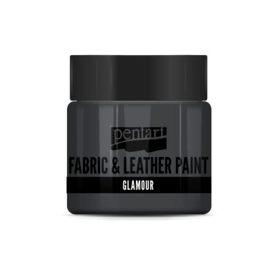Farba na textil a kožu, glamour, 50 ml, starostrieborná