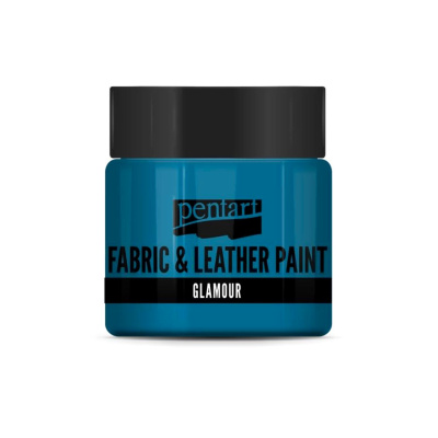 Farba na textil a kožu, glamour, 50 ml, striebornomodrá