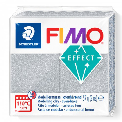 FIMO Effect Glitter 57 g, 812 trblietavá strieborná