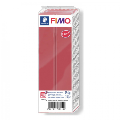 FIMO Soft, 454 g, 26 tmavo červená