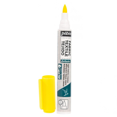 Fixka na svetlý textil 7A Yellow, 1 mm brush
