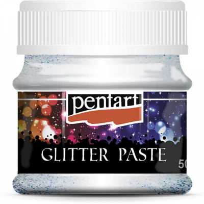 Glitrová pasta stredná, 50 ml, strieborná