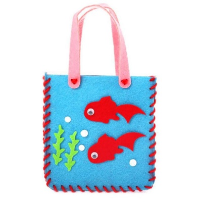 Kreatívna sada pre deti, šitie kabelky, rybky