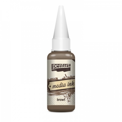 Media Ink atrament 20 ml, hnedá