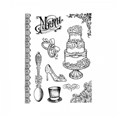 Pečiatka, Stamperia, 14 x 18 cm, Wedding