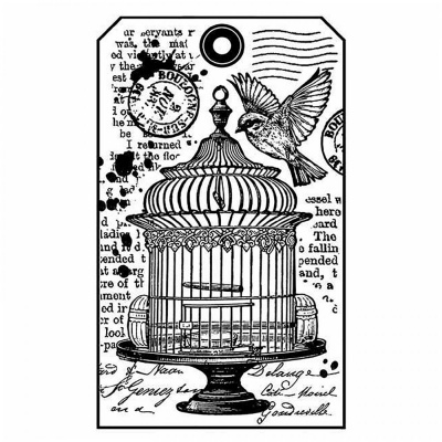 Pečiatka, Stamperia, 7 x 11 cm, Little cage