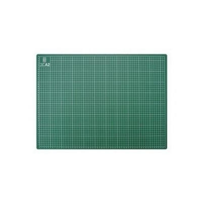 Podložka na rezanie, PVC, s pravítkom, zelená A2, 42 x 60 cm