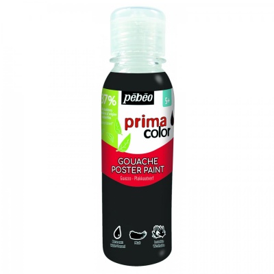 Primacolor Liquid, temperová farba, 150 ml, 026 Black