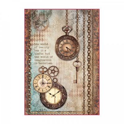 Ryžový papier, A4, Clockwise clock and keys