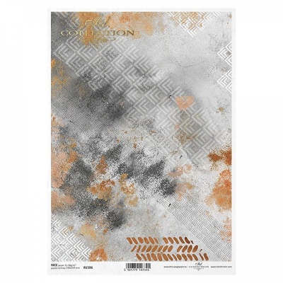 Ryžový papier na decoupage, A4, betón - hrzda