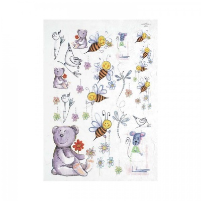 Ryžový papier na decoupage, A4, detský, včielka
