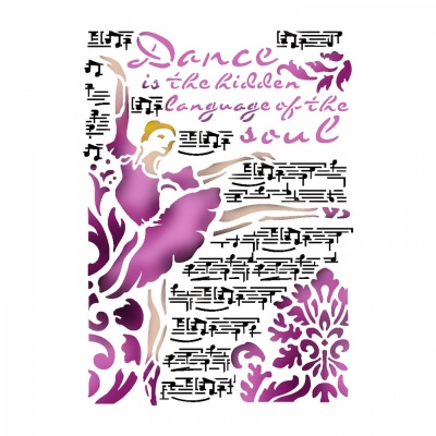 Šablóna, Stamperia, 21 x 29,7 cm, Dance