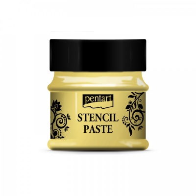 Šablónovacia pasta, perleťová, 50 ml, žltá