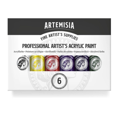 Sada akrylových farieb Artemisia, 6 x 20 ml