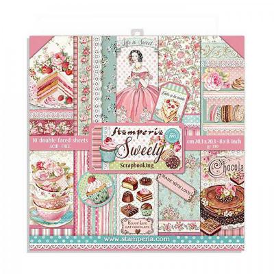 Sada papierov 20,3 x 20,3 cm, 10 ks, Sweety