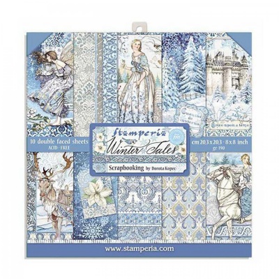 Sada papierov 20,3 x 20,3 cm , 10 ks, Winter Tales