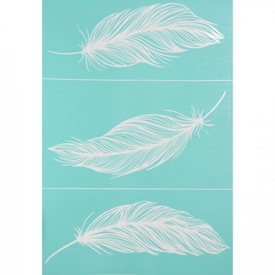 Samolepiaca šablóna, 205 x 295 mm, feathers