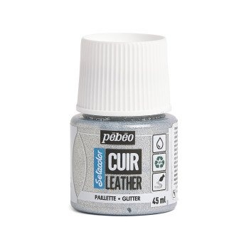 SETACOLOR Leather, farby na kožu, 45ml, 36 Glitter Silver