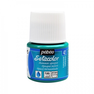 Setacolor opaque 45 ml, 42 Shimmer tourquoise