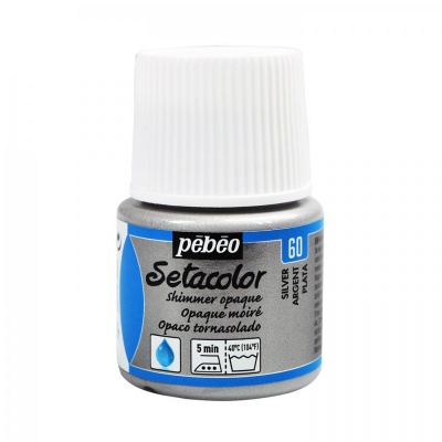 Setacolor opaque 45 ml, 60 Shimmer silver