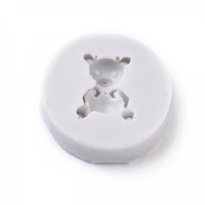 Silikónová forma, macík, 3,3 x 0,9 cm
