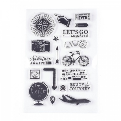 Silikónové pečiatky, sada, cestovanie 2