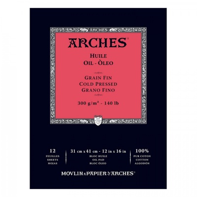 Skicár Arches na olej CP, 31 x 41 cm, 300 g, 12 listov