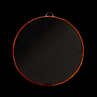 Sklenená tabuľka s páskou, kruh, 12 cm