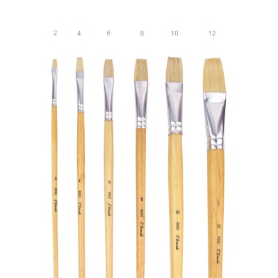 Štetec t-brush 6002, white bristle, plochý n° 8