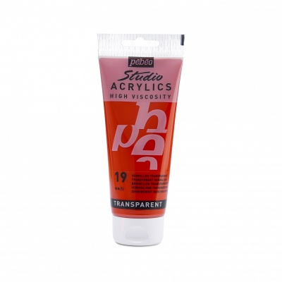 Studio Acrylics 100 ml, 19 Transparent vermilion