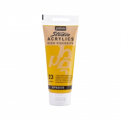 Studio Acrylics 100 ml, 23 Medium cadmium yellow