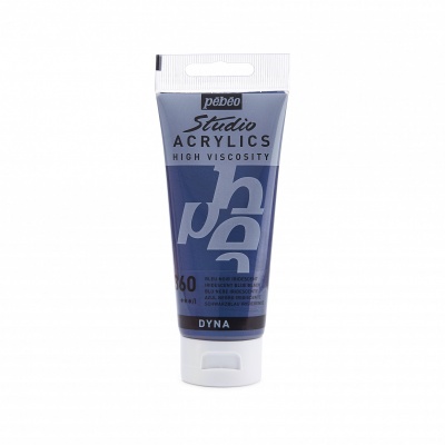 Studio Acrylics 100 ml, 360 Iridescent Blue black